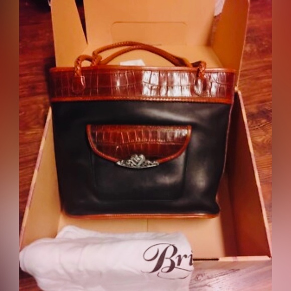 Brighton Black and Brown Tote Bag - Picture 2 of 16